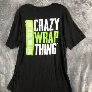 It Works Crazy Wrap Women’s T-Shirt Black Size Large It Works